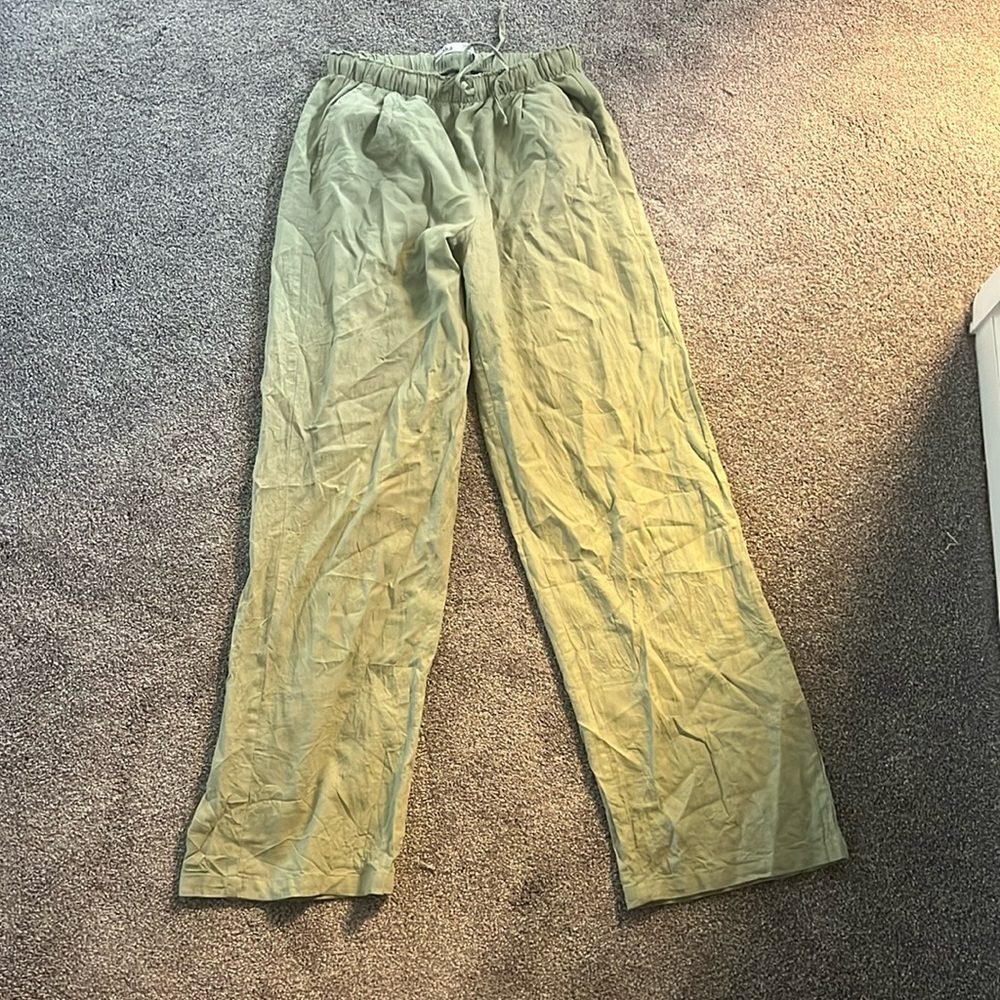 Women’s Green Linen Pants